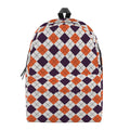 Halloween Checked Pattern Print School Backpack