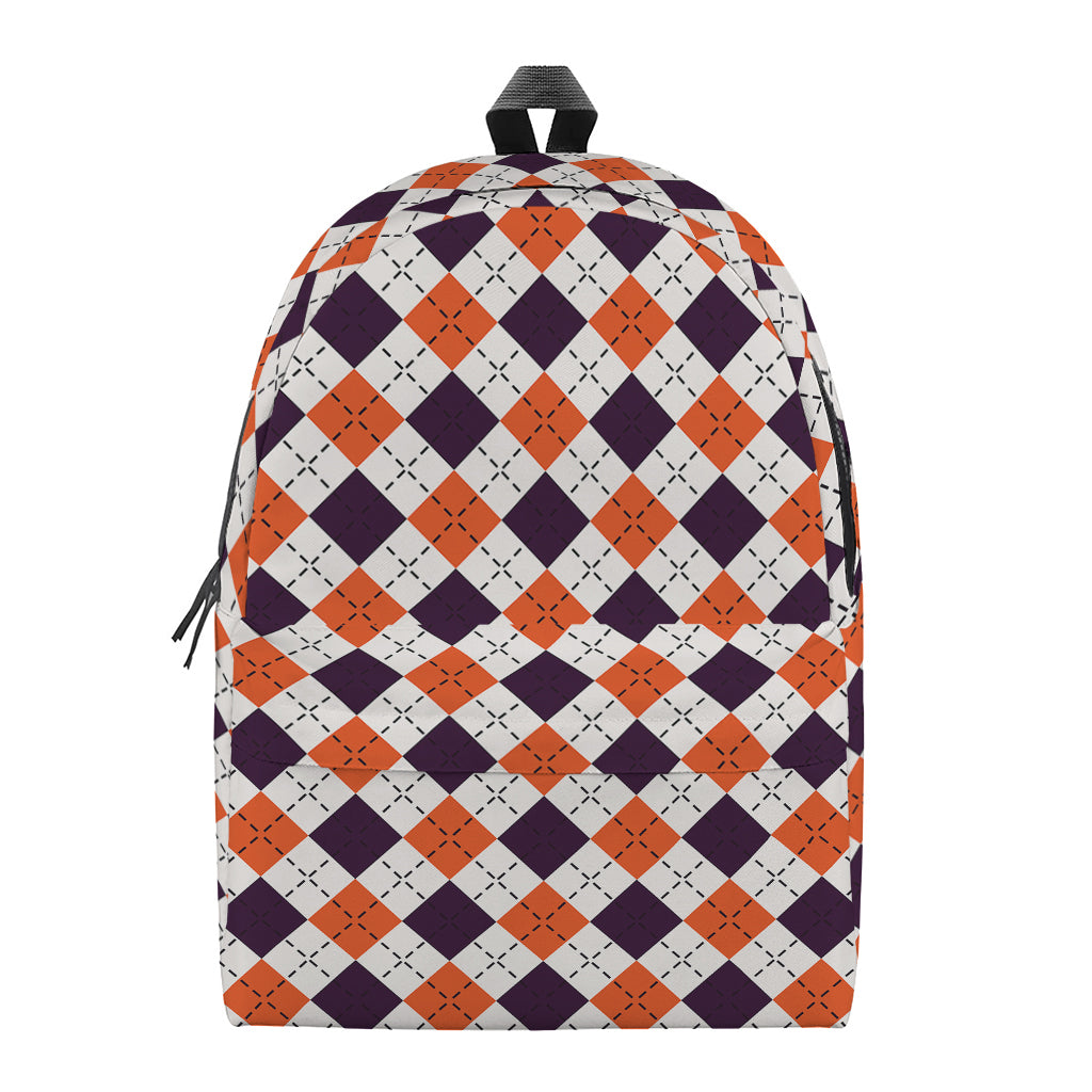 Halloween Checked Pattern Print Backpack