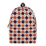 Halloween Checked Pattern Print Backpack