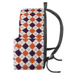 Halloween Checked Pattern Print Backpack