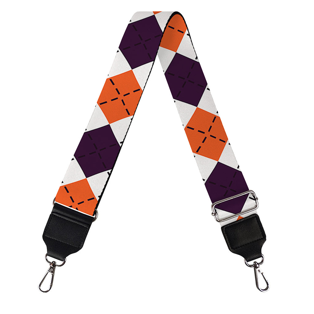 Halloween Checked Pattern Print Bag Strap