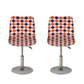 Halloween Checked Pattern Print Bar Stool Covers