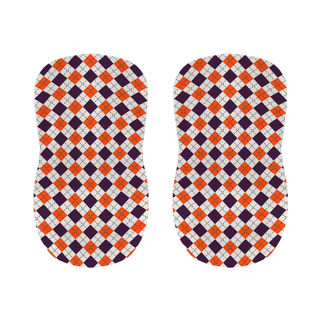 Halloween Checked Pattern Print Bar Stool Covers