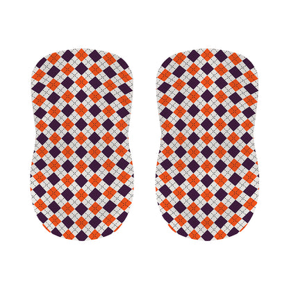 Halloween Checked Pattern Print Bar Stool Covers