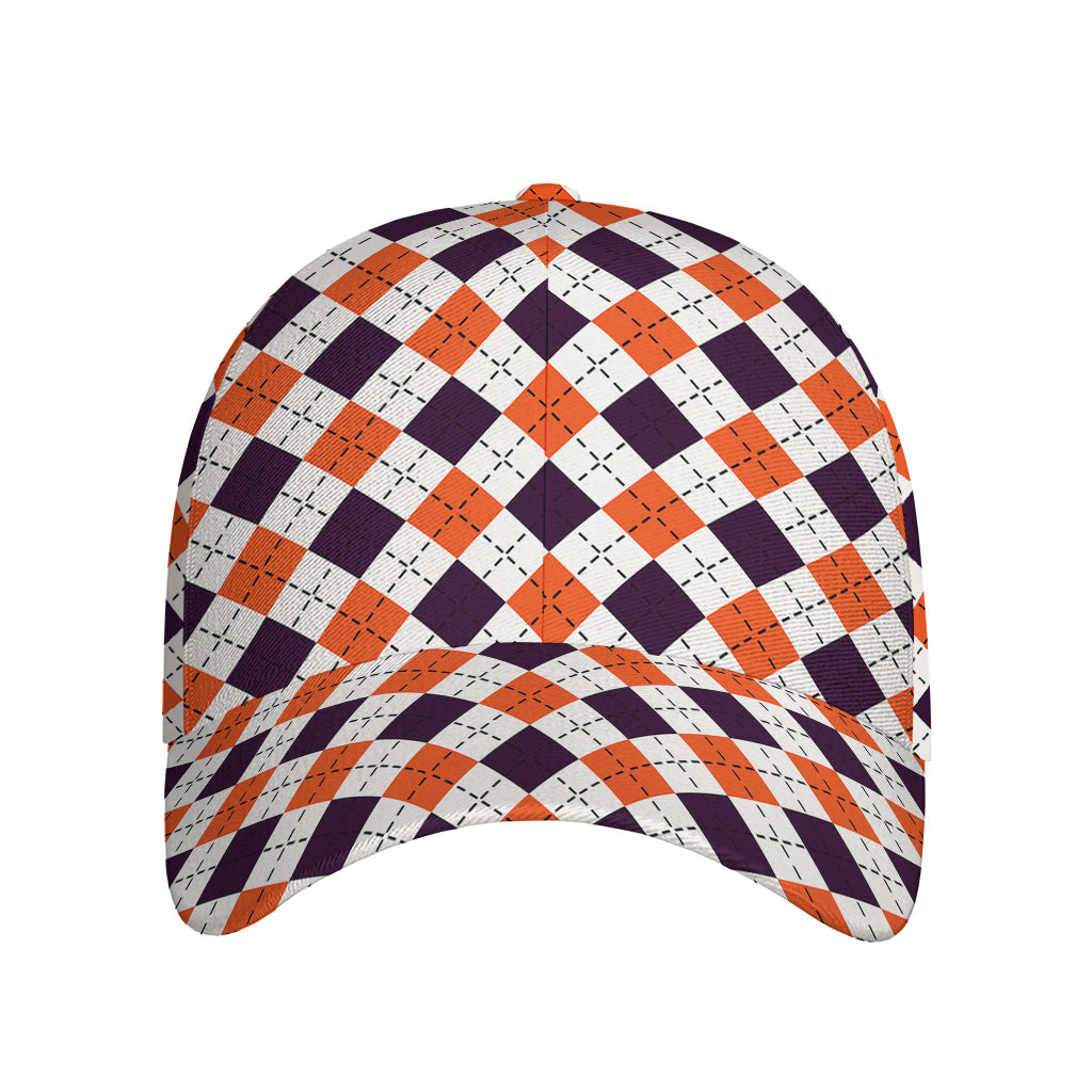 Halloween Checked Pattern Print Baseball Cap