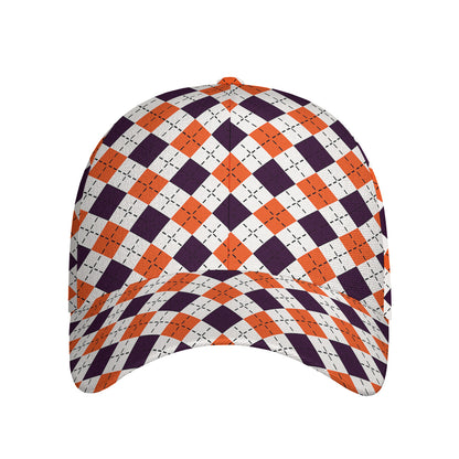 Halloween Checked Pattern Print Baseball Cap
