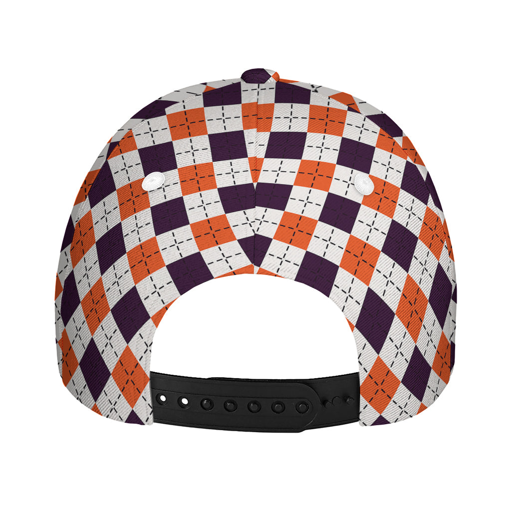 Halloween Checked Pattern Print Baseball Cap