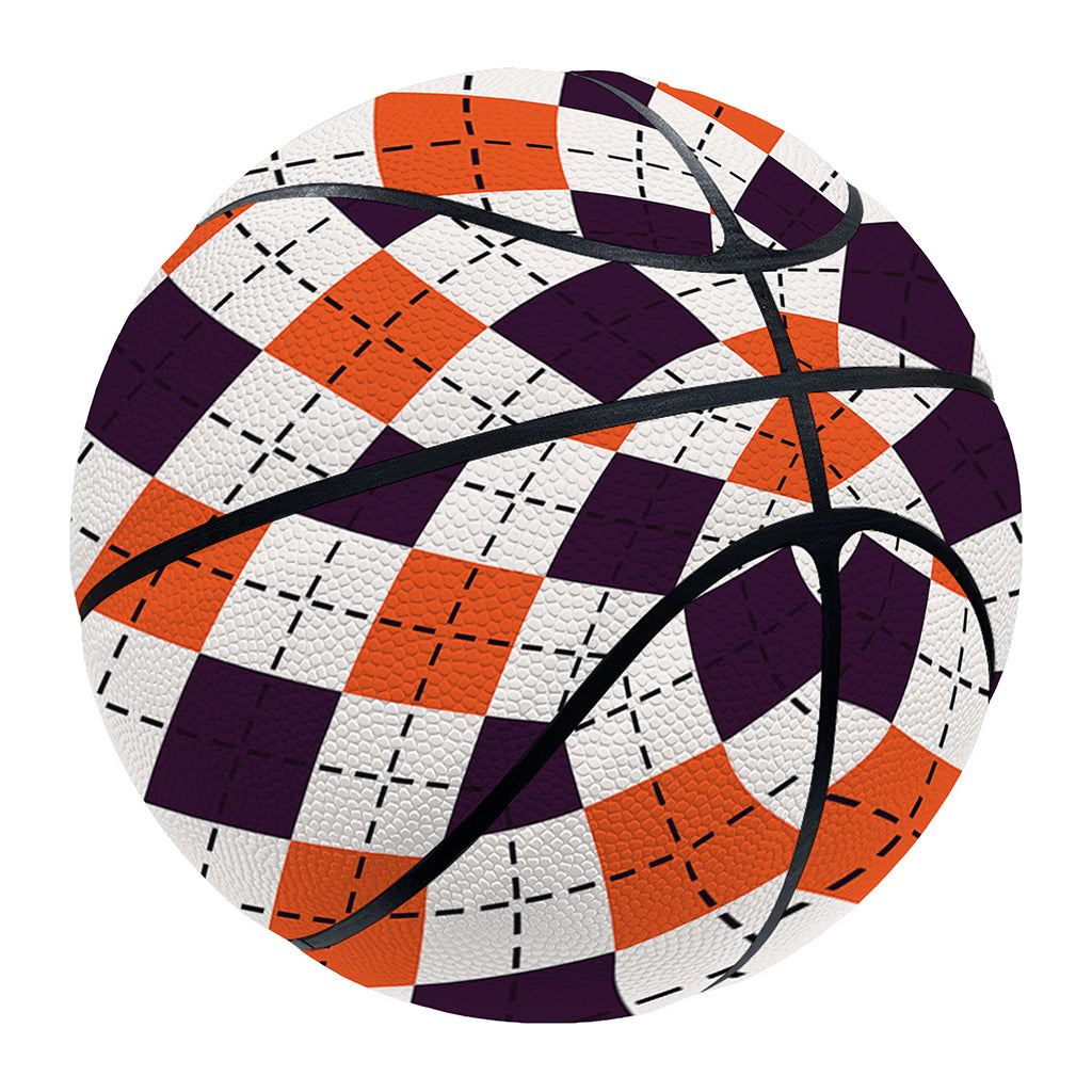 Halloween Checked Pattern Print Basketball