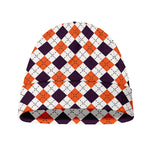 Halloween Checked Pattern Print Beanie
