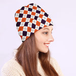Halloween Checked Pattern Print Beanie
