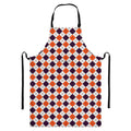 Halloween Checked Pattern Print Bib Apron With Pocket