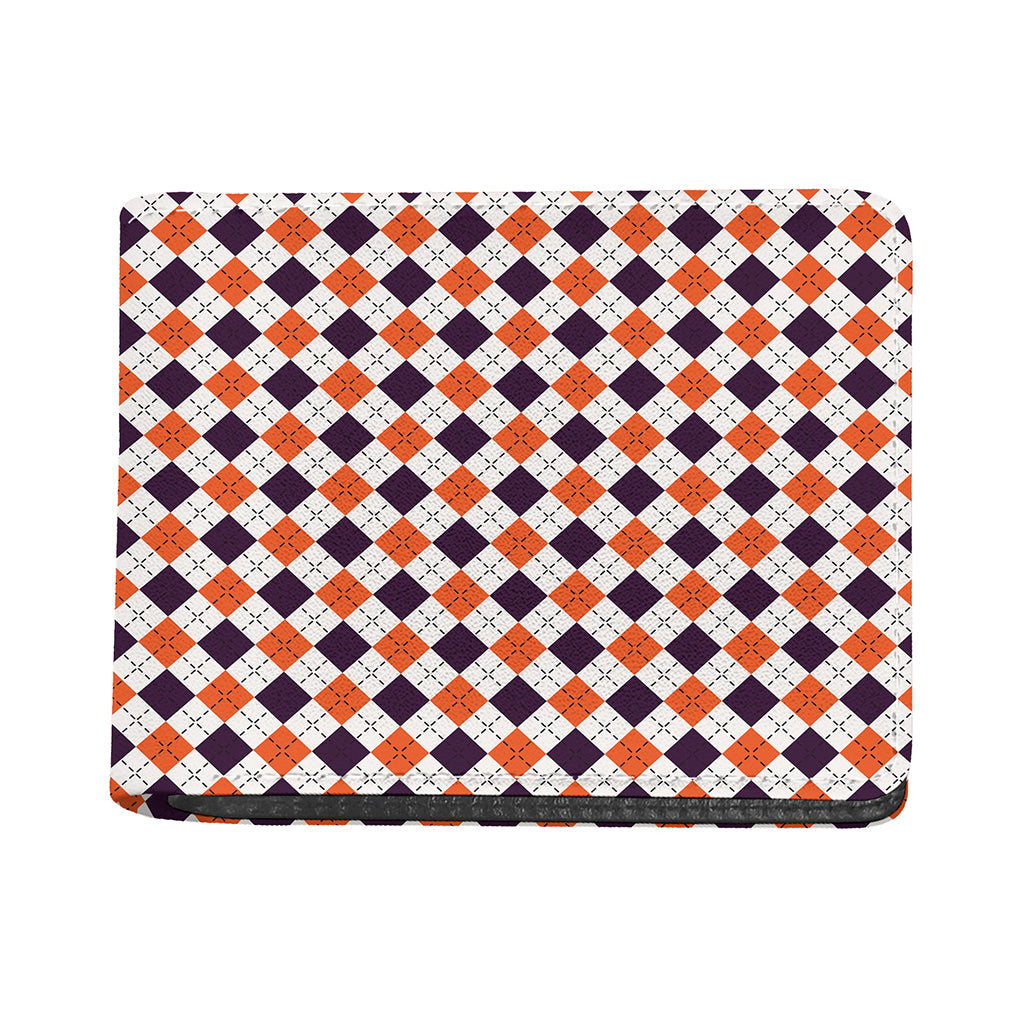 Halloween Checked Pattern Print Bifold Wallet