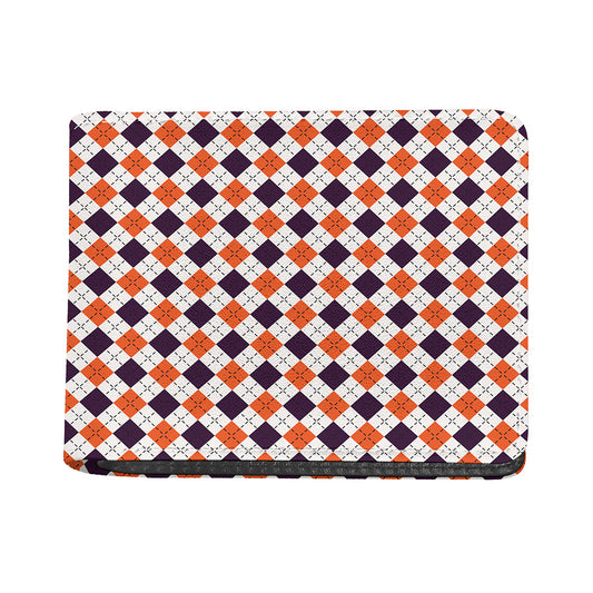 Halloween Checked Pattern Print Bifold Wallet