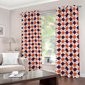 Halloween Checked Pattern Print Dimout Grommet Curtains