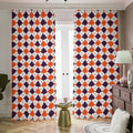 Halloween Checked Pattern Print Dimout Pencil Pleat Curtains