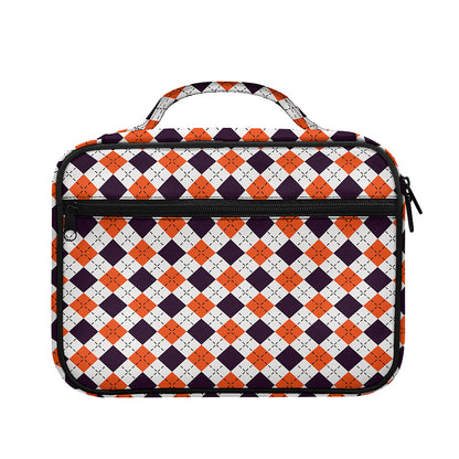 Halloween Checked Pattern Print Briefcase Bible Bag