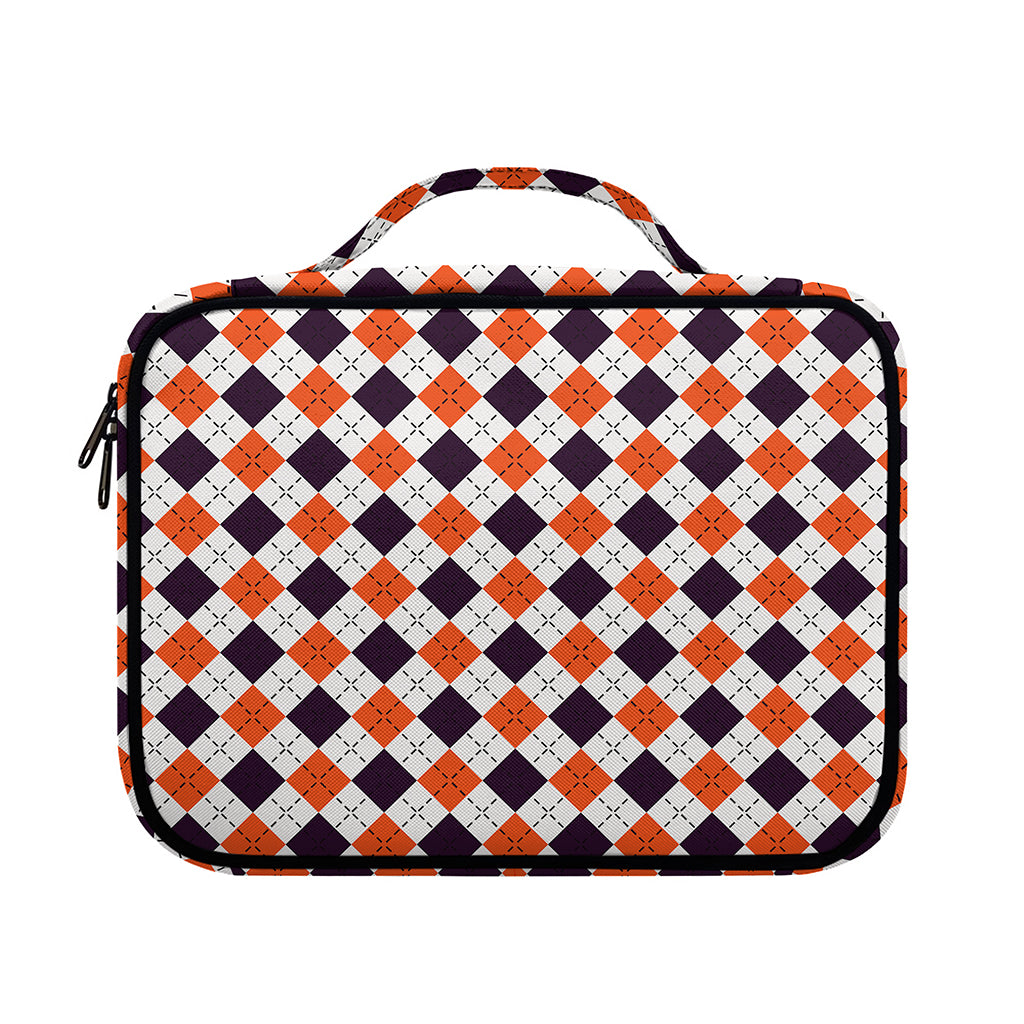 Halloween Checked Pattern Print Briefcase Bible Bag