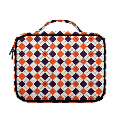 Halloween Checked Pattern Print Briefcase Bible Bag