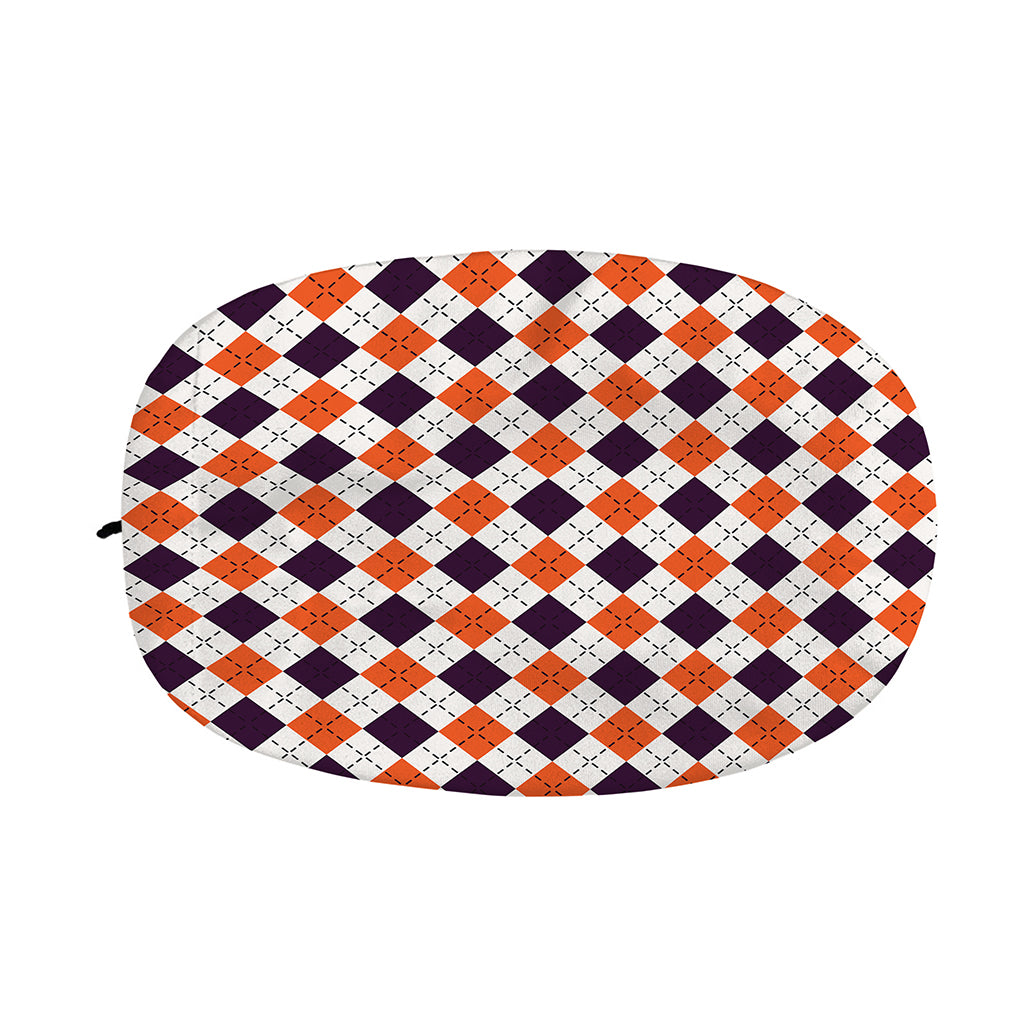 Halloween Checked Pattern Print Car Side Mirror Covers
