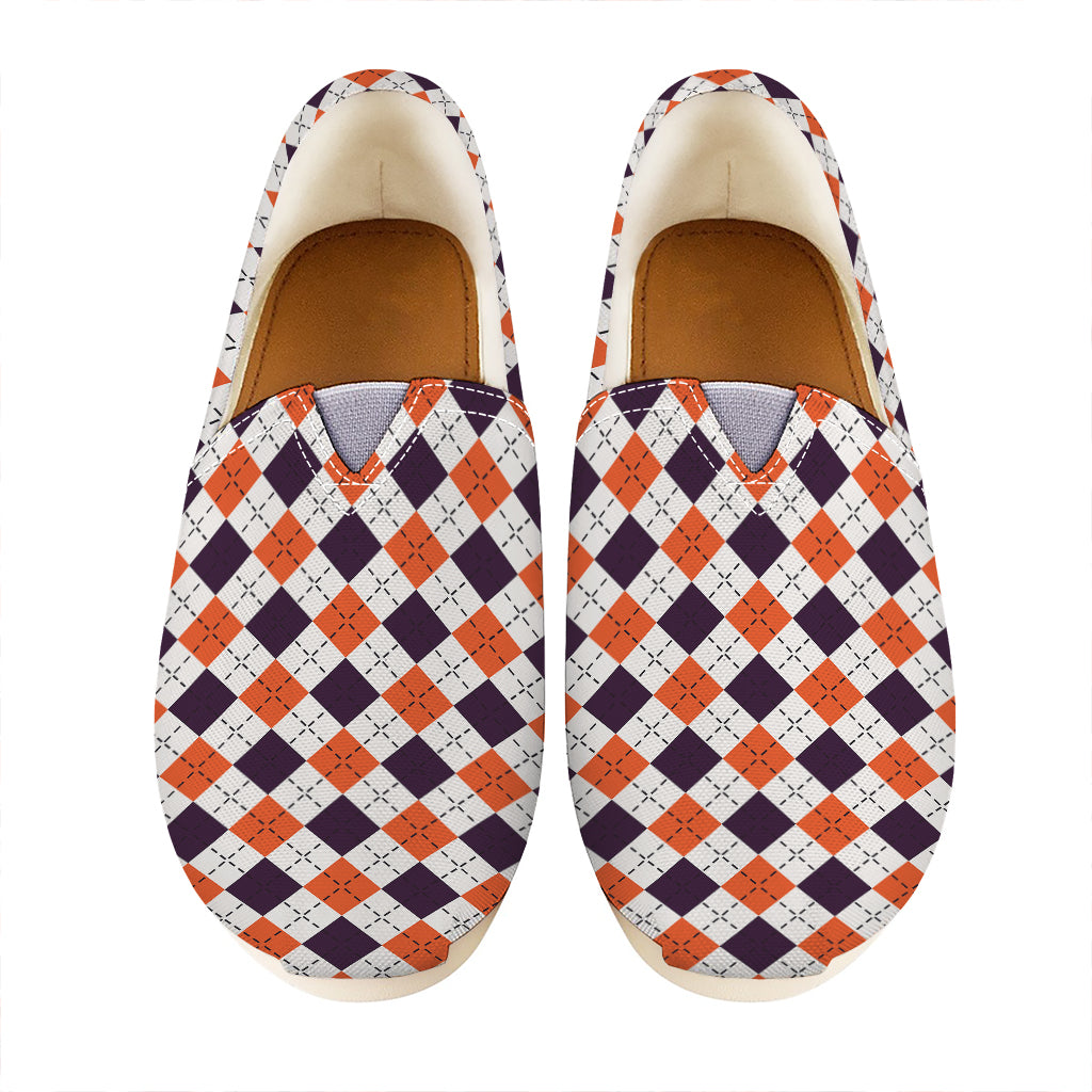 Halloween Checked Pattern Print Casual Shoes