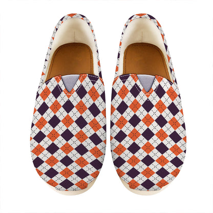 Halloween Checked Pattern Print Casual Shoes
