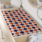 Halloween Checked Pattern Print Changing Pad Cover