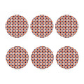 Halloween Checked Pattern Print Coaster Set