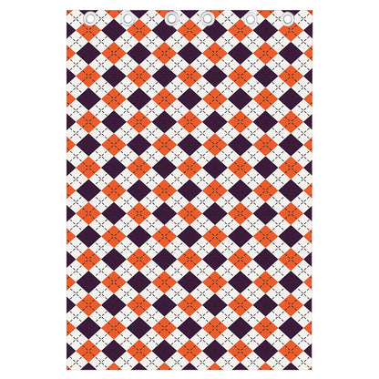 Halloween Checked Pattern Print Curtain