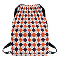 Halloween Checked Pattern Print Drawstring Backpack