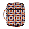 Halloween Checked Pattern Print Front Pocket Bible Bag