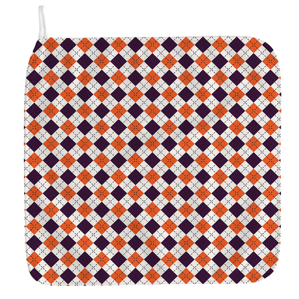 Halloween Checked Pattern Print Hand Towel