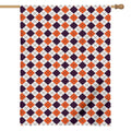 Halloween Checked Pattern Print House Flag
