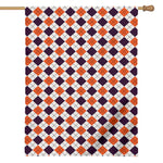 Halloween Checked Pattern Print House Flag