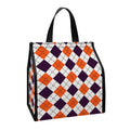 Halloween Checked Pattern Print Insulated Lunch Tote