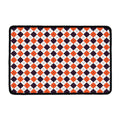 Halloween Checked Pattern Print Kitchen Mat