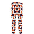 Halloween Checked Pattern Print Men's Leggings