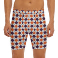 Halloween Checked Pattern Print Men's Long Boxer Briefs