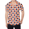 Halloween Checked Pattern Print Men's Shirt