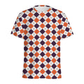 Halloween Checked Pattern Print Men's Athletic T-Shirt