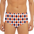 Halloween Checked Pattern Print Men's Triangle Swim Briefs