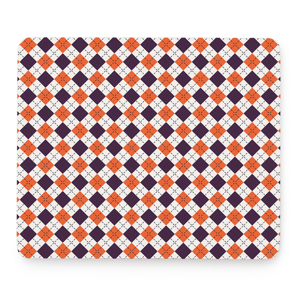 Halloween Checked Pattern Print Mouse Pad