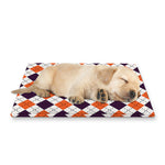 Halloween Checked Pattern Print Pet Cooling Mat Cover