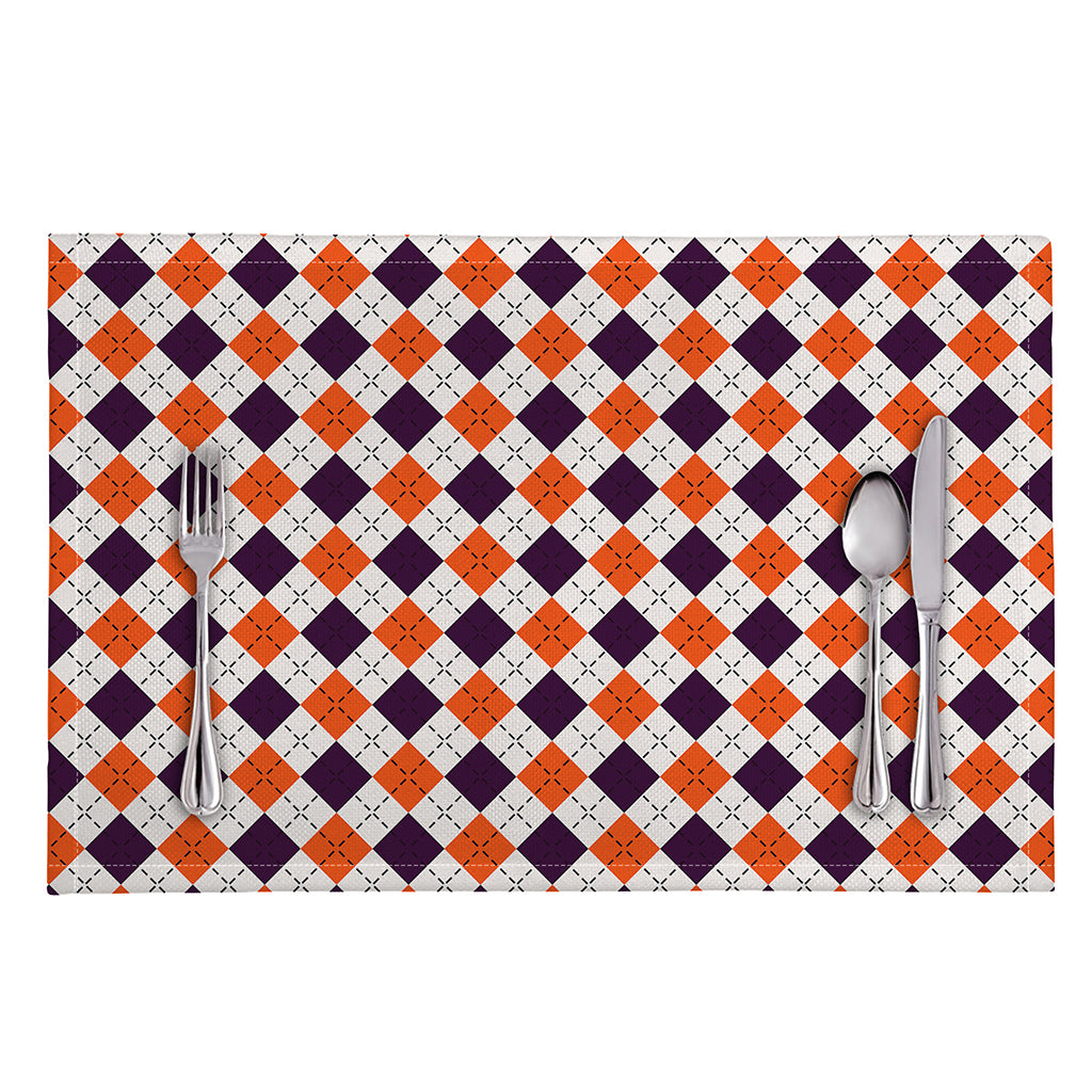Halloween Checked Pattern Print Placemat