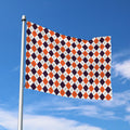 Halloween Checked Pattern Print Polyester Flag