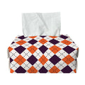 Halloween Checked Pattern Print Rectangle Tissue Box Cover