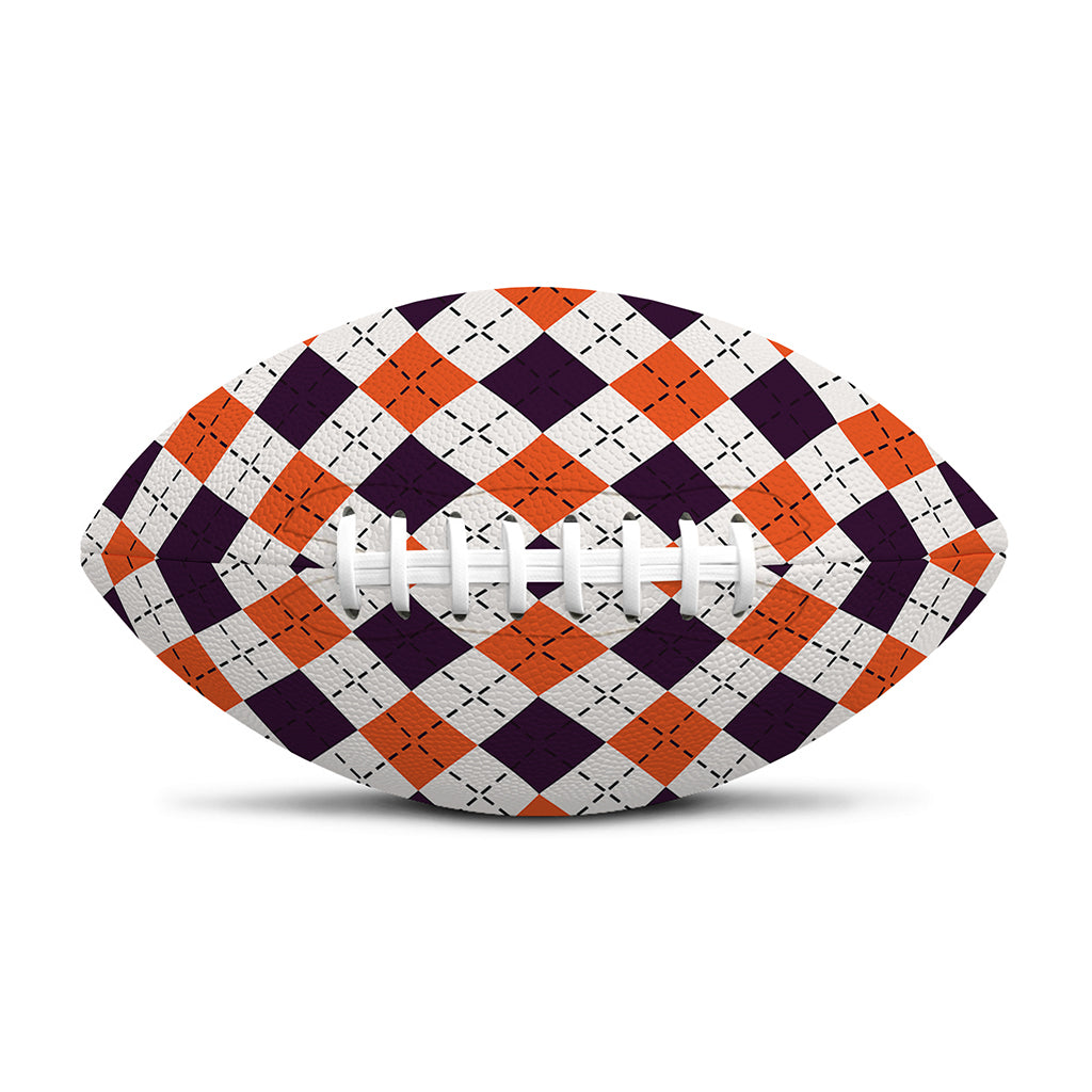 Halloween Checked Pattern Print Rugby Ball