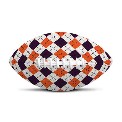 Halloween Checked Pattern Print Rugby Ball