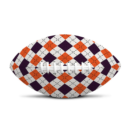 Halloween Checked Pattern Print Rugby Ball