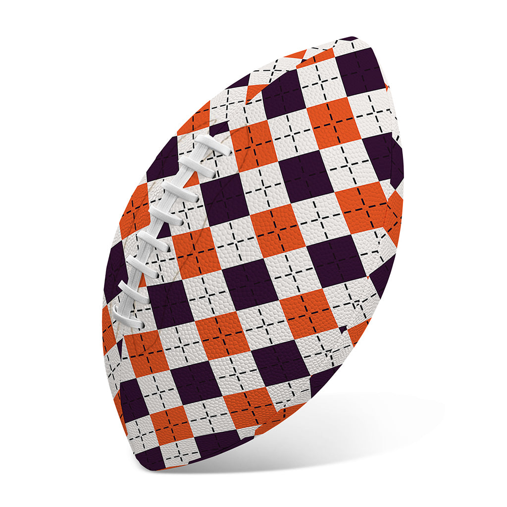 Halloween Checked Pattern Print Rugby Ball