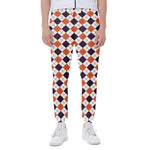 Halloween Checked Pattern Print Scuba Joggers
